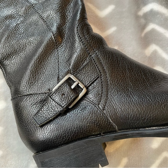 Franco Sarto Black Leather Tall Boots - Picture 3 of 10